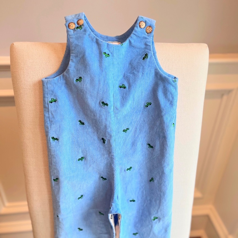 CPC Classic Prep Blue Longall w/Green Trucks Embroidered - Perfect for Holidays!